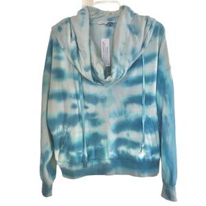 YOUNG FABULOUS & BROKE OVERSIZED TIE DYE FUNNEL NECK HOODIE